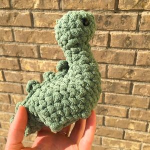 Crochet tiny dinosaur